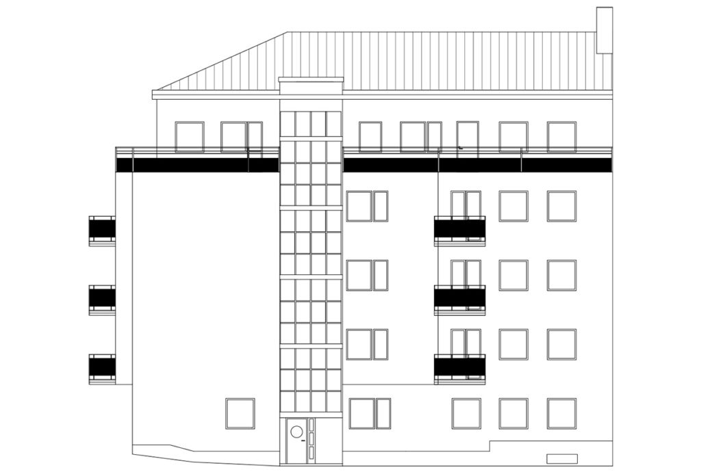 Fasad över flerbostadshus | Areakorrekt